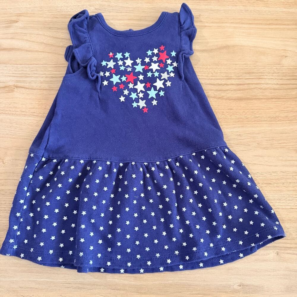 Gymboree Blue Dress Fourth of July Size 18-24 Months American Flag USA July 4TH